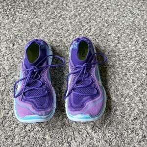 Nike Free 5.0 Flyknit Women's Size 8 Running Shoes Atomic Purple Blue 615806-515
